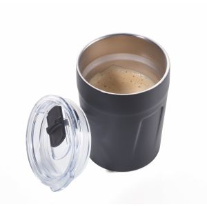 Troika Espresso Doppio Edelstahl Isolierter Thermo Becher Schwarz