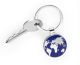 Around The World Reise-Schlüsselanhänger mit verchromter Karte